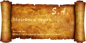 Steinberg Anett névjegykártya